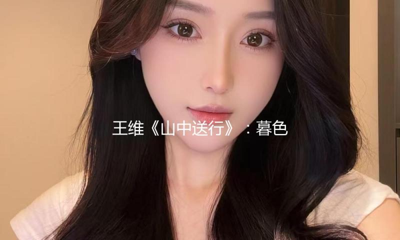 王维《山中送行》：暮色遍野，孤单弄清全部丨周末读诗 — 新京报