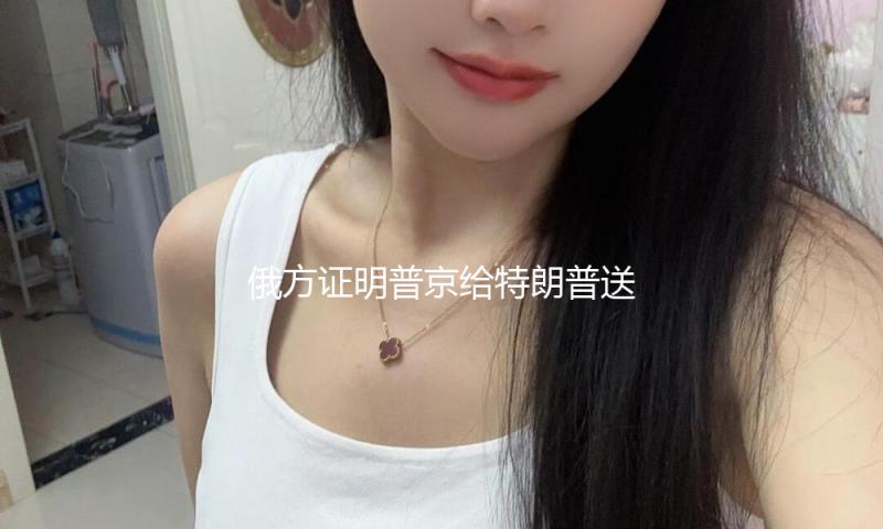 俄方证明普京给特朗普送肖像画 — 新京报