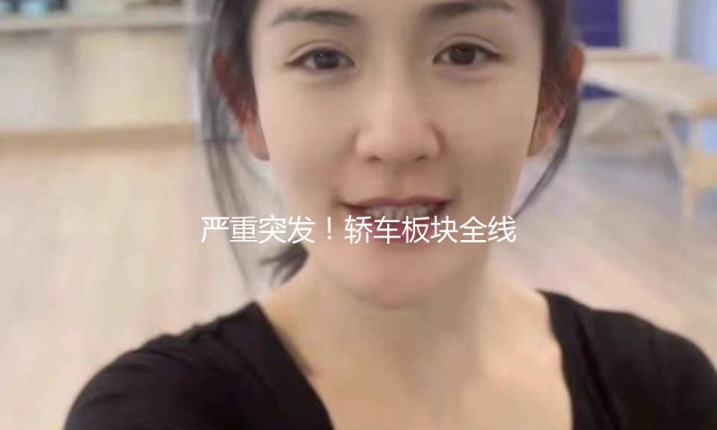 严重突发！轿车板块全线跌落 发生了什么？